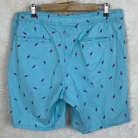 George Men’s Jogger Shorts Solid Light Blue with Birds Prints Size L (36-38) NWT - Picture 5 of 13